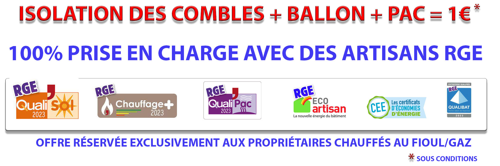 Isolation des combles 1 euro Bailleau Armenonville 28320